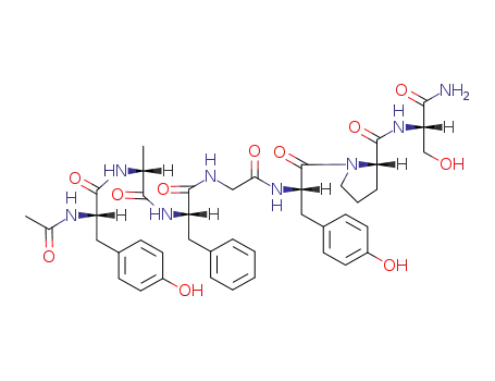 Molecular Structure of 86129-31-9 (N-Acetyl-Tyr-D-Ala-Phe-Gly-Tyr-Pro-Ser-NH<sub>2</sub>)