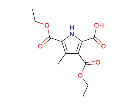 Molecular Structure of 37789-75-6 (1H-Pyrrole-2,3,5-tricarboxylicacid,4-methyl-,3,5-diethylester(9CI))
