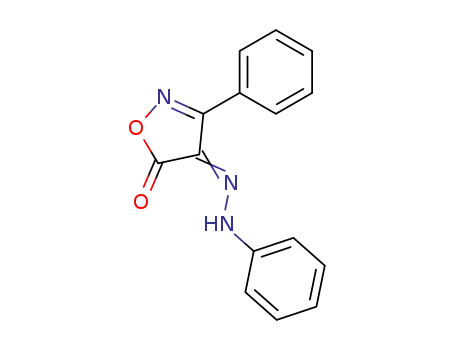 Molecular Structure of 4865-99-0 (3-Phenyl-4-(2-phenylhydrazono)isoxazole-5(4H)-one)