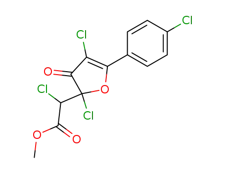Molecular Structure of 139266-55-0 (methyl 2-chloro-2-[2,4-dichloro-5-(4-chlorophenyl)-3-oxo-2-furyl]aceta te)