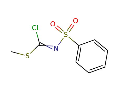 Molecular Structure of 2973-84-4 (Carbonochloridimidothioic acid, (phenylsulfonyl)-, methyl ester)