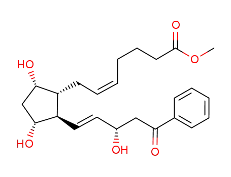 Molecular Structure of 62429-44-1 (methyl (5Z)-7-{(2R)-3,5-dihydroxy-2-[(1E,3S)-3-hydroxy-5-oxo-5-phenylpent-1-en-1-yl]cyclopentyl}hept-5-enoate)