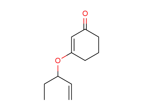 Molecular Structure of 79322-83-1 (2-Cyclohexen-1-one,3-[(1-ethyl-2-propenyl)oxy]-(9CI))