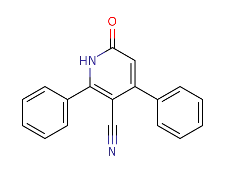 Molecular Structure of 100784-53-0 (3-Pyridinecarbonitrile, 1,6-dihydro-6-oxo-2,4-diphenyl-)