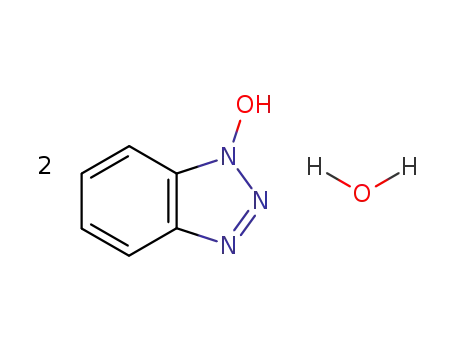 Molecular Structure of 123333-53-9 (1-Hydroxybenzotriazole hydrate )