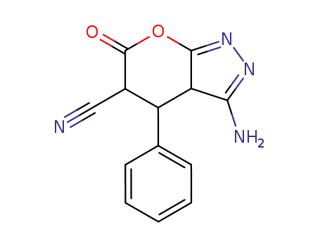3-Amino-6-oxo-4-phenyl-3a,4,5,6-tetrahydro-pyrano[2,3-c]pyrazole-5-carbonitrile
