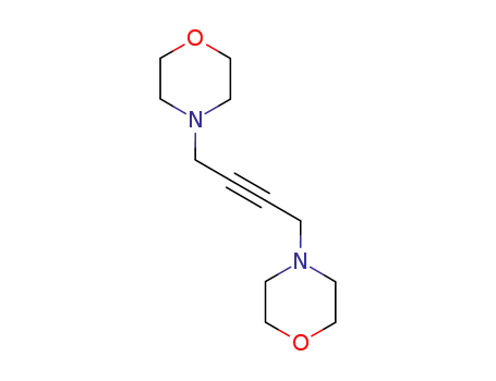 Molecular Structure of 13025-26-8 (Morpholine,4,4'-(2-butyne-1,4-diyl)bis-)