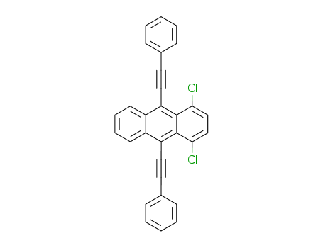 Anthracene,1,4-dichloro-9,10-bis(2-phenylethynyl)-