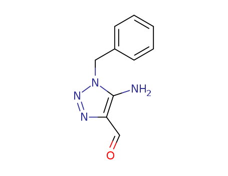 Molecular Structure of 49789-96-0 (1H-1,2,3-Triazole-4-carboxaldehyde, 5-amino-1-(phenylmethyl)-)