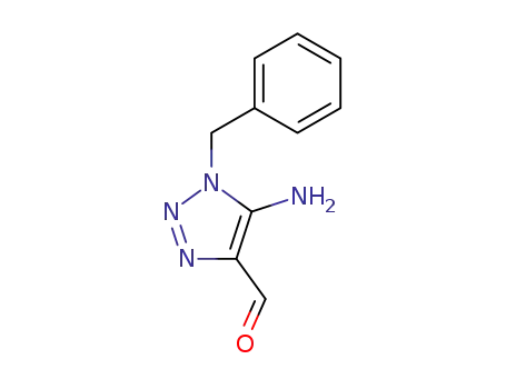 Molecular Structure of 49789-96-0 (1H-1,2,3-Triazole-4-carboxaldehyde, 5-amino-1-(phenylmethyl)-)