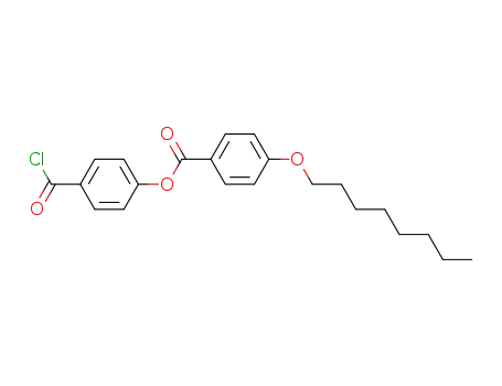 Molecular Structure of 82052-56-0 (Benzoic acid, 4-(octyloxy)-, 4-(chlorocarbonyl)phenyl ester)