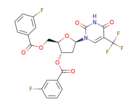 Molecular Structure of 99502-68-8 (3',5'-di-O-(m-fluorobenzoyl)-2'-deoxy-5-trifluoromethyluridine)