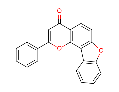 Molecular Structure of 112649-50-0 (4H-Benzofuro[2,3-h]-1-benzopyran-4-one, 2-phenyl-)