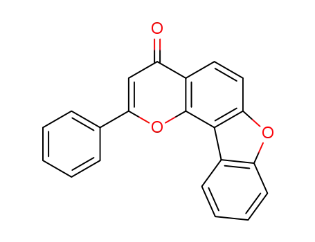 Molecular Structure of 112649-50-0 (4H-Benzofuro[2,3-h]-1-benzopyran-4-one, 2-phenyl-)