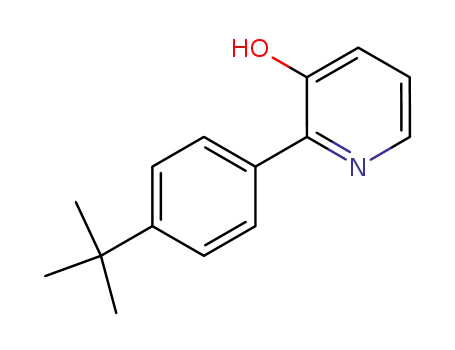 Molecular Structure of 30766-31-5 (3-Pyridinol, 2-[4-(1,1-dimethylethyl)phenyl]-)