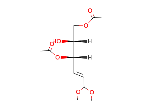 Molecular Structure of 136011-37-5 ((2E,4S,5R)-4,6-diacetoxy-5-hydroxy-2-hexenal dimethyl acetal)