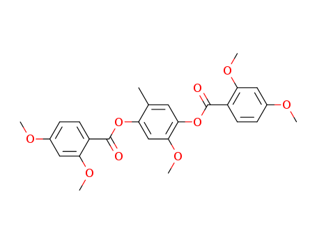 Molecular Structure of 112649-69-1 (Benzoic acid, 2,4-dimethoxy-, 2-methoxy-5-methyl-1,4-phenylene ester)