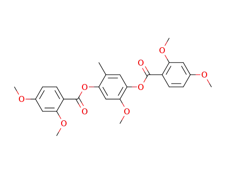 Molecular Structure of 112649-69-1 (Benzoic acid, 2,4-dimethoxy-, 2-methoxy-5-methyl-1,4-phenylene ester)