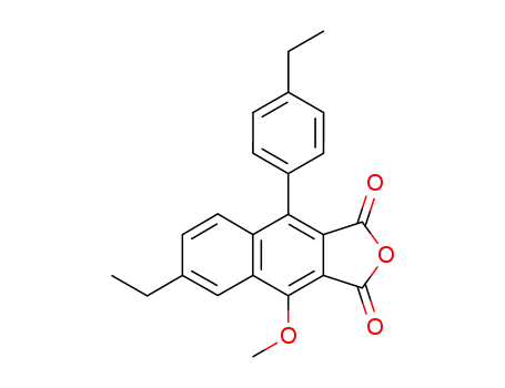 Molecular Structure of 80466-49-5 (Naphtho[2,3-c]furan-1,3-dione, 6-ethyl-9-(4-ethylphenyl)-4-methoxy-)