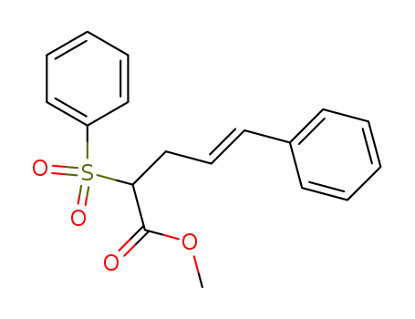 Molecular Structure of 87802-82-2 (4-Pentenoic acid, 5-phenyl-2-(phenylsulfonyl)-, methyl ester)