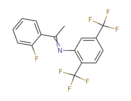 Molecular Structure of 147218-04-0 (N-<1-(2-fluorophenyl)ethylidene>-2,5-bis(trifluoromethyl)aniline)