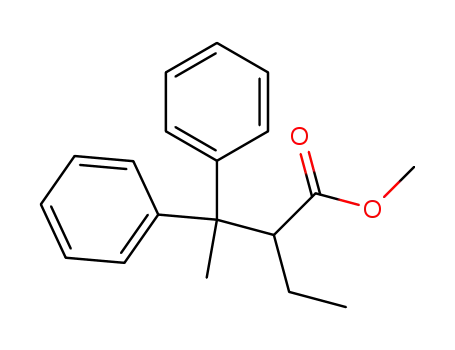 Molecular Structure of 88246-62-2 (Benzenepropanoic acid, a-ethyl-b-methyl-b-phenyl-, methyl ester)