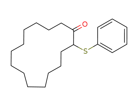Molecular Structure of 104281-52-9 (Cyclopentadecanone, 2-(phenylthio)-)