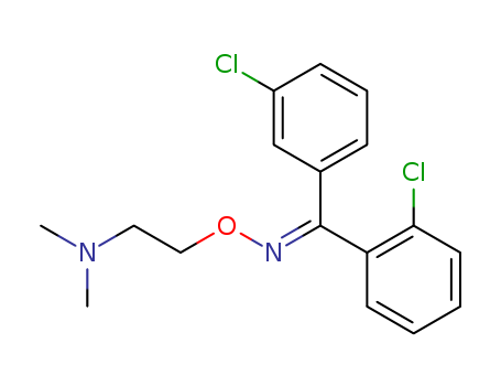 Molecular Structure of 126551-78-8 (Methanone, (2-chlorophenyl)(3-chlorophenyl)-,
O-[2-(dimethylamino)ethyl]oxime)