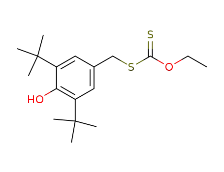Molecular Structure of 15367-50-7 (S-(3,5-di-tert-butyl-4-hydroxybenzyl) O-ethyl carbonodithioate)