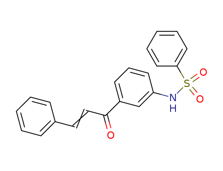 Molecular Structure of 137690-27-8 (Benzenesulfonamide, N-[3-(1-oxo-3-phenyl-2-propenyl)phenyl]-)