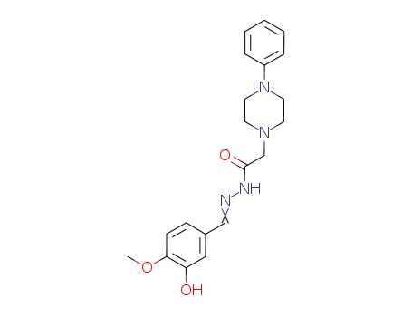 4-Phenyl-1-piperazineacetic acid ((3-hydroxy-4-methoxyphenyl)methylene)hydrazide