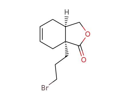 Molecular Structure of 140886-77-7 ((3aRS,7aRS)-7a-(3-bromopropyl)-3a,4,7,7a-tetrahydroisobenzofuranone)