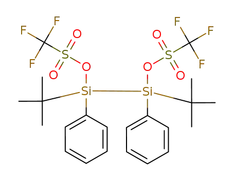 Molecular Structure of 155166-11-3 (1,2-di-tert-butyl-1,2-diphenyldisilane-1,2-bis(triflate))