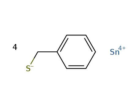 Molecular Structure of 16528-58-8 (Benzenemethanethiol,tin(4+) salt (4:1))