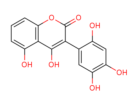 Molecular Structure of 111506-50-4 (2H-1-Benzopyran-2-one, 4,5-dihydroxy-3-(2,4,5-trihydroxyphenyl)-)