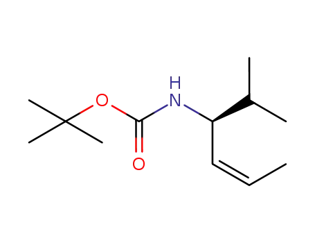Molecular Structure of 170080-38-3 (Carbamic acid, [1-(1-methylethyl)-2-butenyl]-, 1,1-dimethylethyl ester, (S)-)