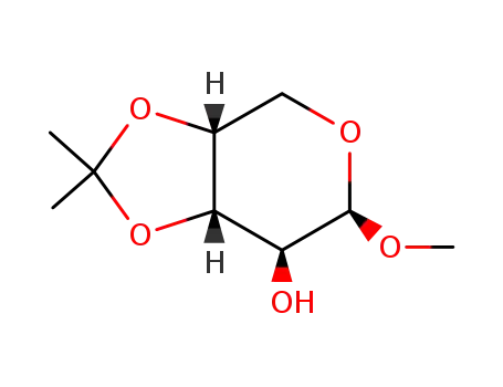 Molecular Structure of 4594-60-9 (METHYL-3,4-O-ISOPROPYLIDENE-BETA-D-ARABINOPYRANOSIDE)