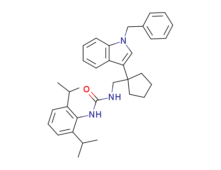 Urea,N-[2,6-bis(1-methylethyl)phenyl]-N'-[[1-[1-(phenylmethyl)-1H-indol-3-yl]cyclopentyl]methyl]-