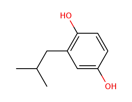 Molecular Structure of 4197-78-8 (2-isobutylbenzene-1,4-diol)