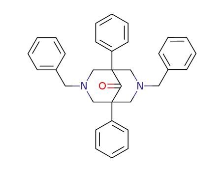 Molecular Structure of 4208-31-5 (3,7-Diazabicyclo[3.3.1]nonan-9-one,
1,5-diphenyl-3,7-bis(phenylmethyl)-)