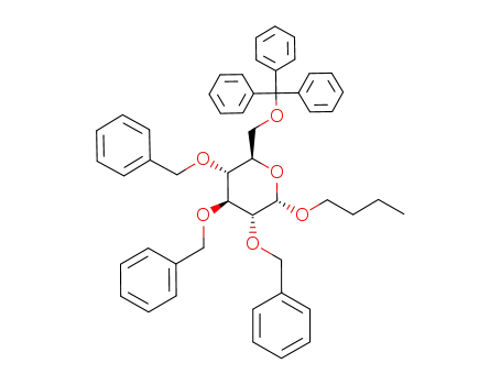 n-butyl-2,3,4-tri-O-benzyl-6-O-trityl-α-glucopyranoside