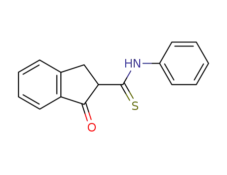 Molecular Structure of 125341-74-4 (1H-Indene-2-carbothioamide, 2,3-dihydro-1-oxo-N-phenyl-)