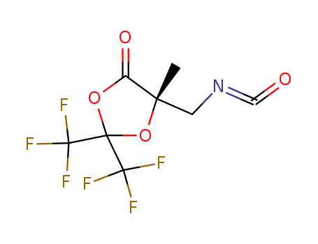 1,3-Dioxolan-4-one, 5-(isocyanatomethyl)-5-methyl-2,2-bis(trifluoromethyl)-, (S)-