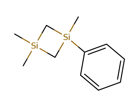 Molecular Structure of 7550-40-5 (1,3-Disilacyclobutane, 1,1,3-trimethyl-3-phenyl-)