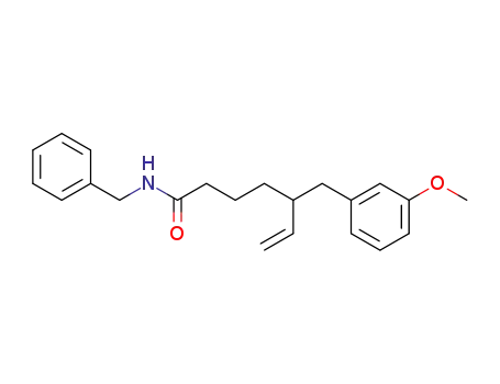 Molecular Structure of 184358-00-7 (5-(3-methoxybenzyl)hept-6-enoic acid benzylamide)