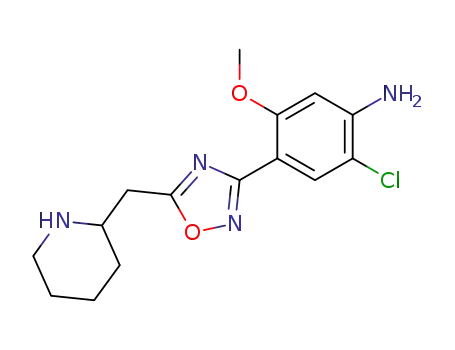 2-chloro-5-methoxy-4-<5-(2-piperidylmethyl)-1,2,4-oxadiazol-3-yl>aniline
