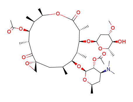 Molecular Structure of 7276-75-7 (2',11-diacetyloleandomycin)