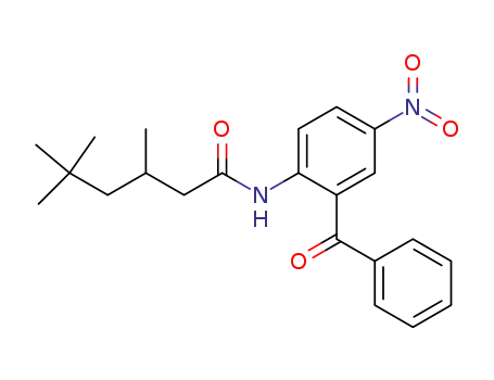 Molecular Structure of 265648-45-1 (N-(2-benzoyl-4-nitrophenyl)-3,5,5-trimethylhexanoylamide)
