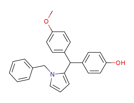 Molecular Structure of 1206894-25-8 (4-((1-benzyl-1H-pyrrol-2-yl)(4-methoxyphenyl)methyl)phenol)