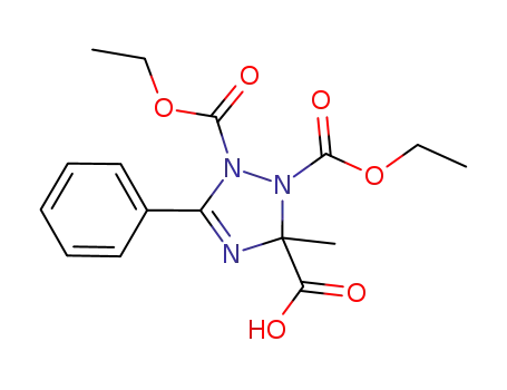 Molecular Structure of 1228801-83-9 (1,2-bis(ethoxycarbonyl)-3-methyl-5-phenyl-2,3-dihydro-1H-1,2,4-triazole-3-carboxylic acid)